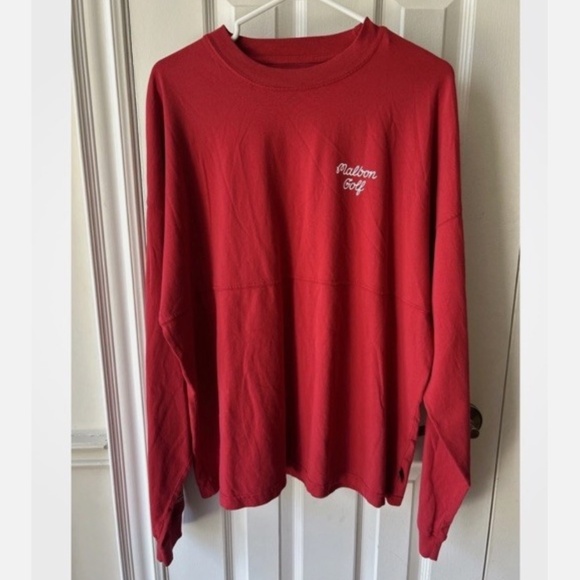 Malbon Presidents Cup United States Souvenir Long Sleeve T-Shirt Red - Picture 2 of 10